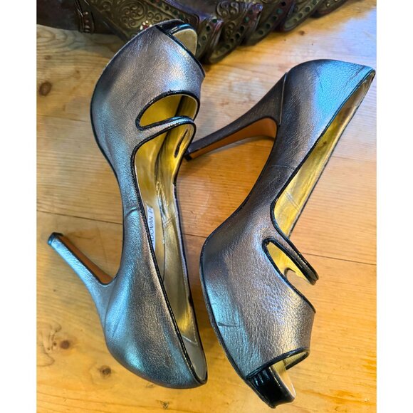 Luciano Padovan Italian Leather Peep-Toe Heels | Size 39 (US 8.5–9) - Picture 2 of 14
